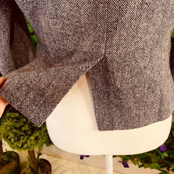 Ashro Women’s Tweed 5 Button Wool Blend Gray/Black Blazer Size 8 - Picture 7 of 13